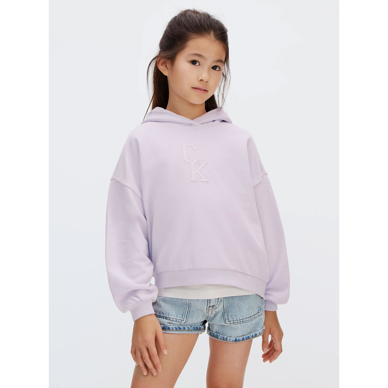 sweat-shirt fille  calvin klein g ck hooded sweatshirt