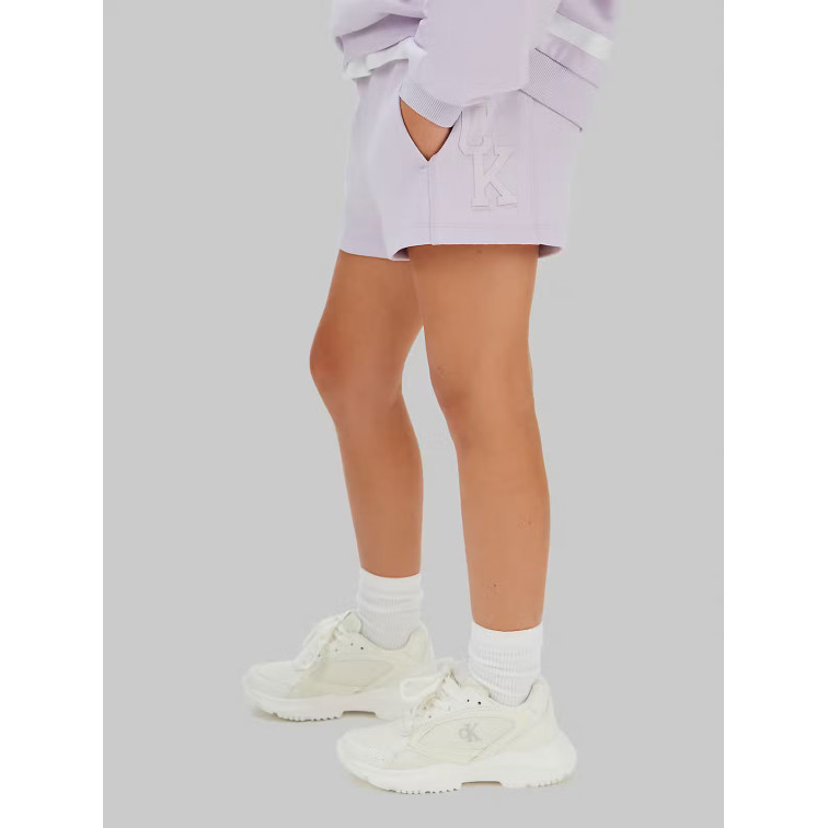 le short fille  calvin klein g ck french terry short