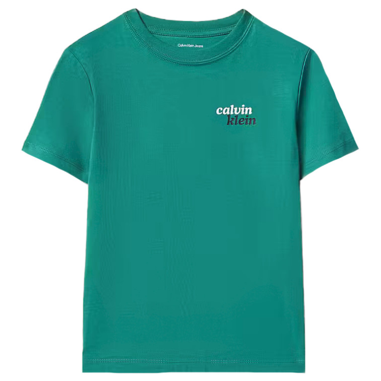 t-shirt garçon  calvin klein b front back print tee ss