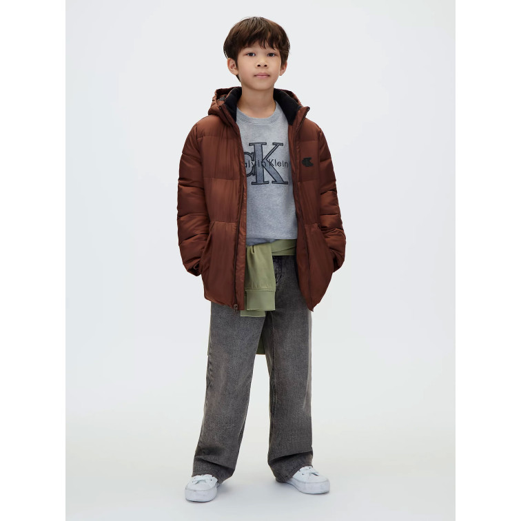 cazadora garçon  calvin klein b ck essential puffer jacket