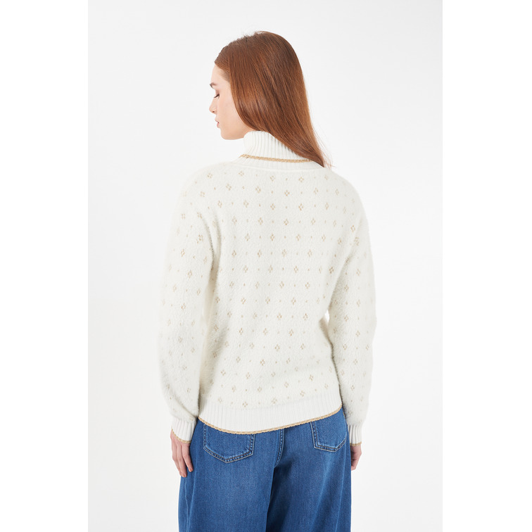 sweat-shirt femme  yes zee maglia donna dolcevita, effett
