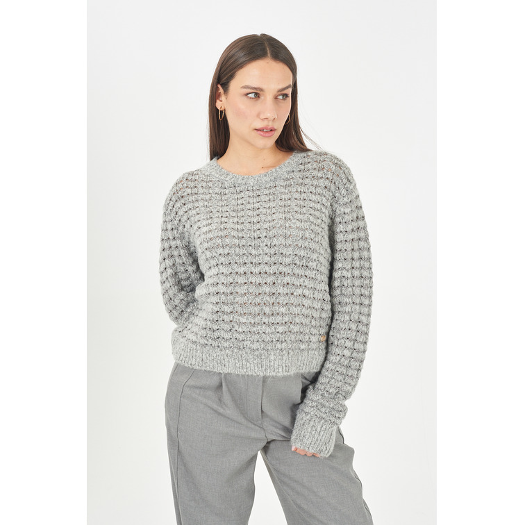 sweat-shirt femme  yes zee maglia donna girocollo, relaxe
