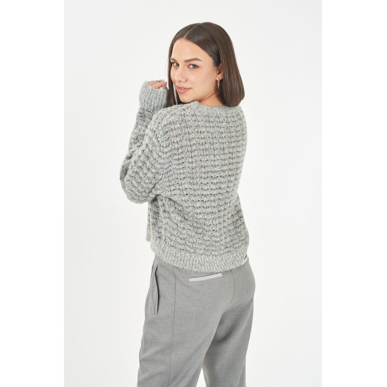 sweat-shirt femme  yes zee maglia donna girocollo, relaxe