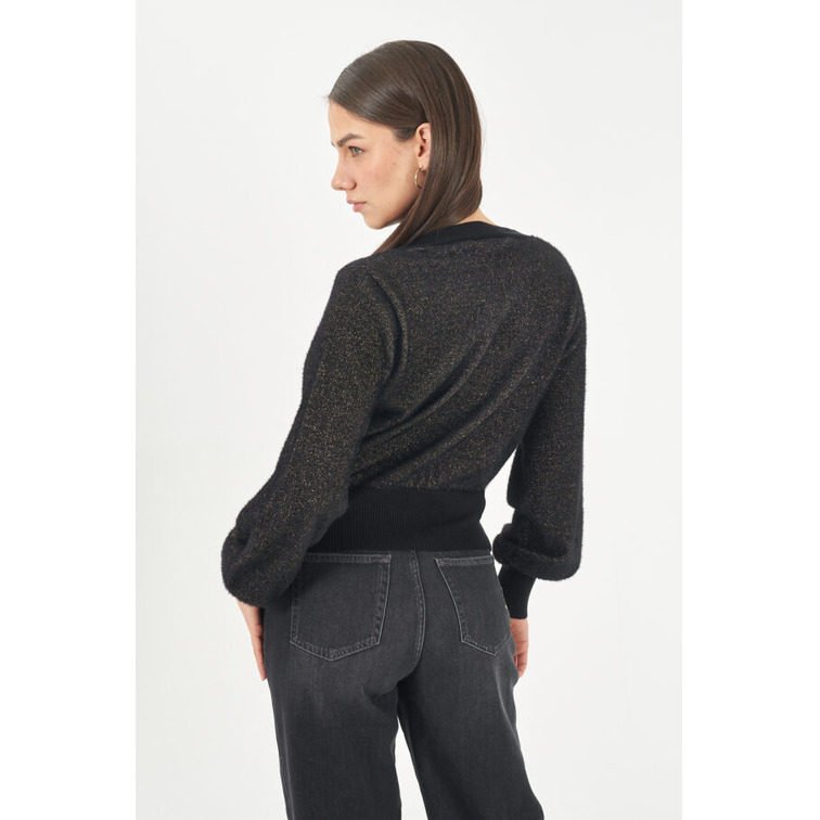 sweat-shirt femme  yes zee maglia donna cardigan corto