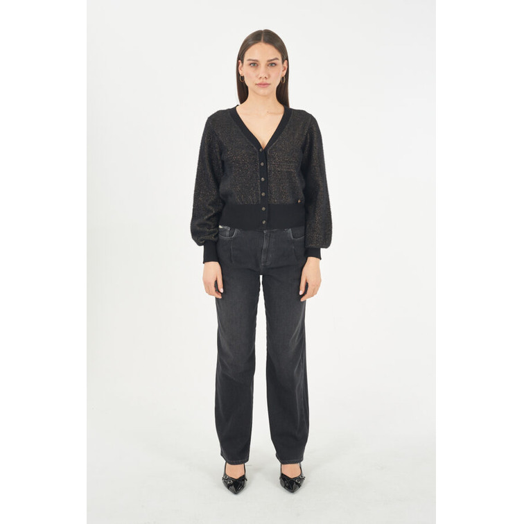 sweat-shirt femme  yes zee maglia donna cardigan corto
