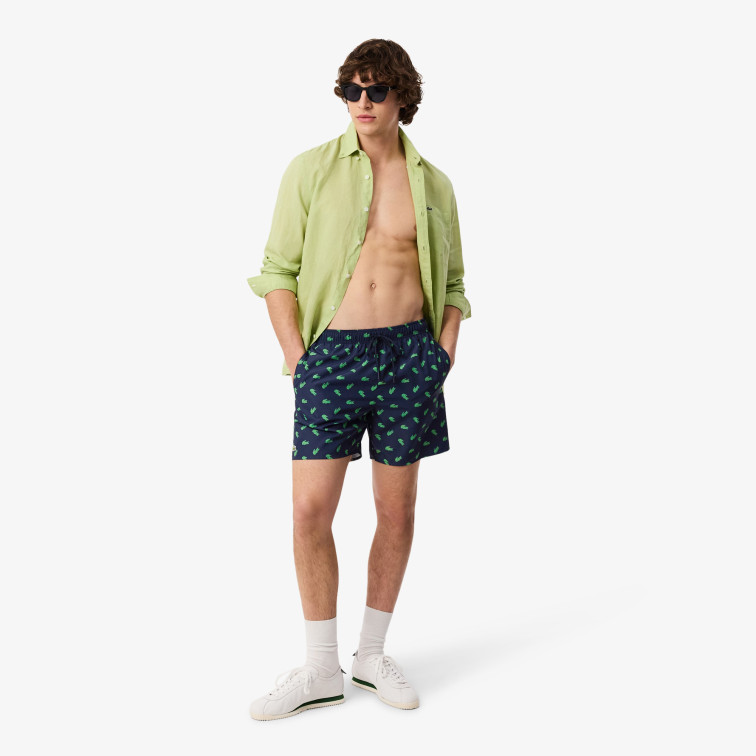 slip de bain homme  lacoste shorts de bain mi-longs homme