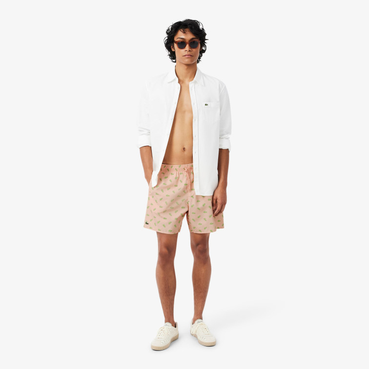 slip de bain homme  lacoste shorts de bain mi-longs homme
