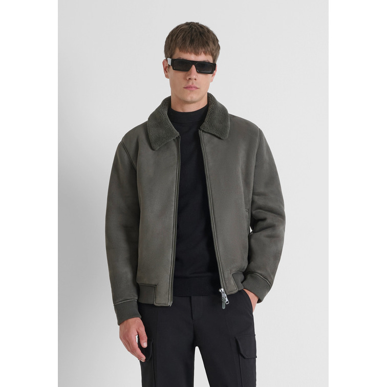 cazadora homme  antony morato coat regular fit in knit faux