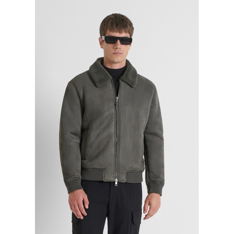 cazadora homme  antony morato coat regular fit in knit faux