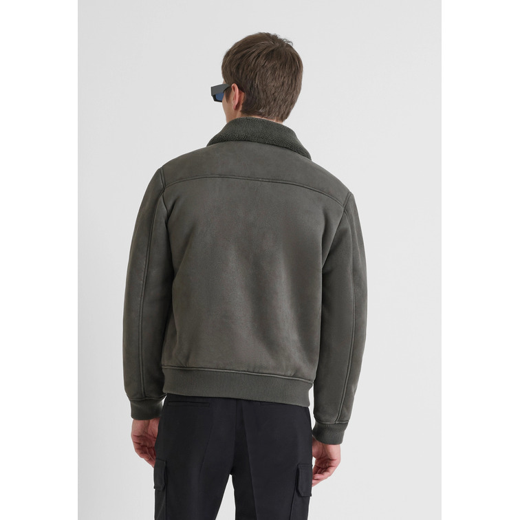 cazadora homme  antony morato coat regular fit in knit faux