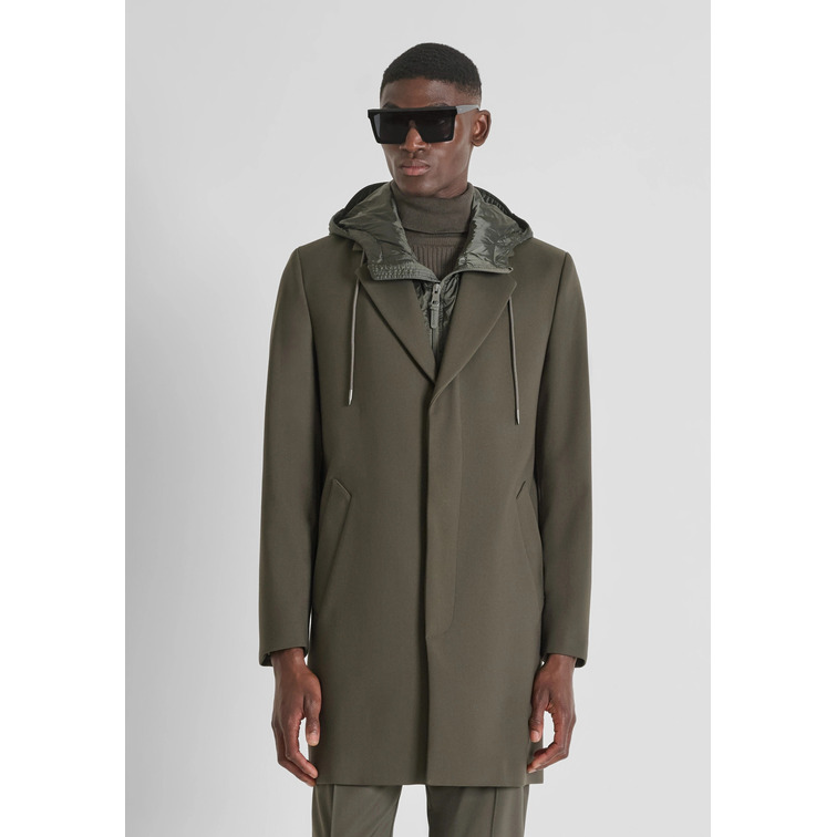 cazadora homme  antony morato coat regular fit in viscose bl