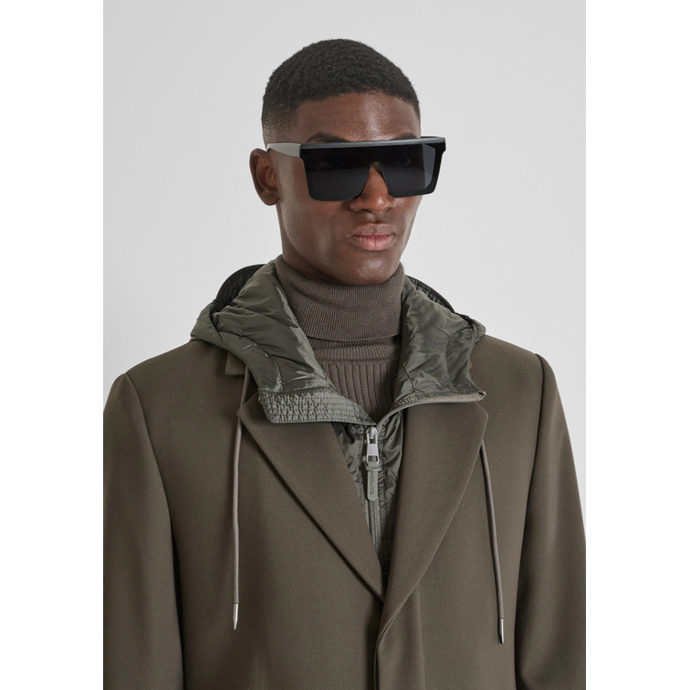cazadora homme  antony morato coat regular fit in viscose bl