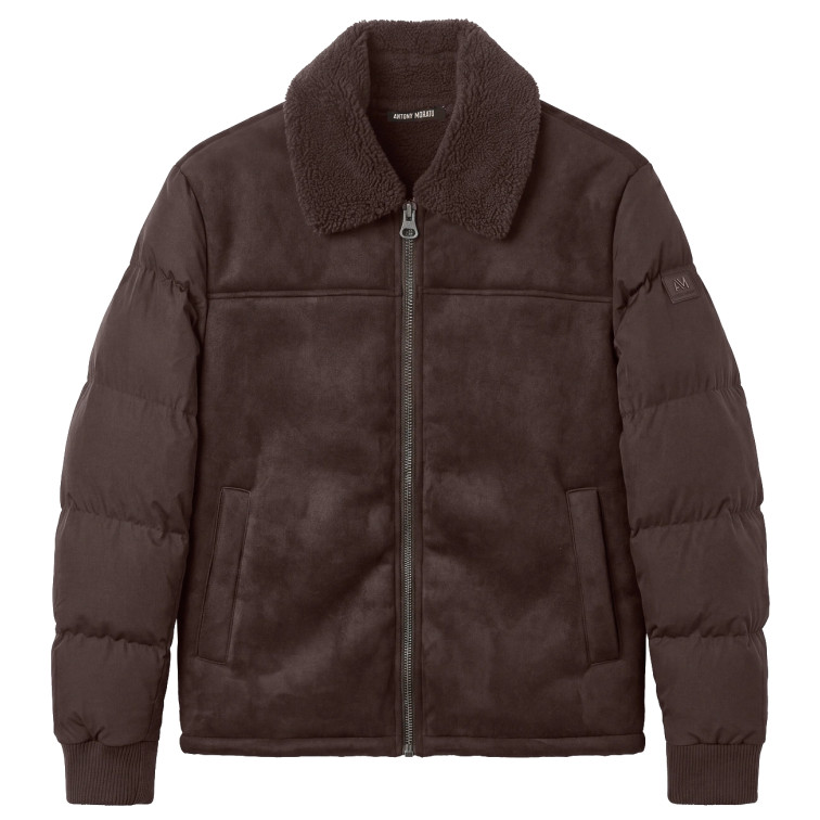 cazadora homme  antony morato coat regular fit knit faux fur