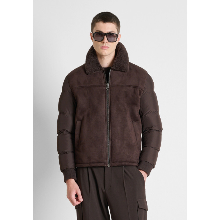cazadora homme  antony morato coat regular fit knit faux fur