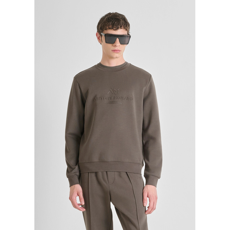 sweat-shirt homme  antony morato sweatshirt slim fit in interlo