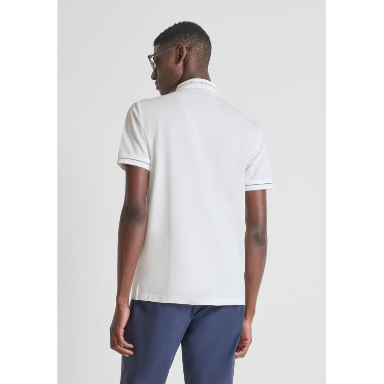 t-shirt homme  antony morato pôle regular fit in mercerized