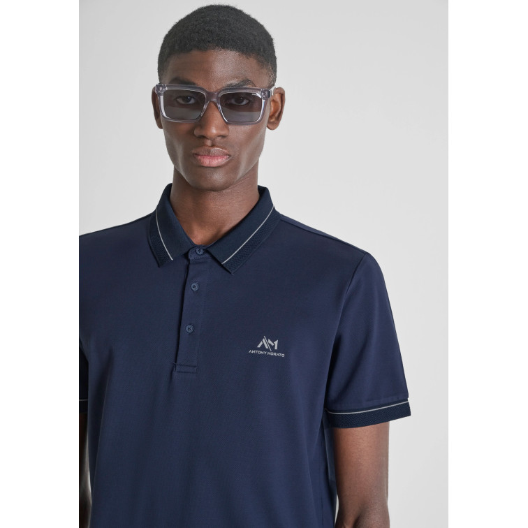 t-shirt homme  antony morato pôle regular fit in mercerized