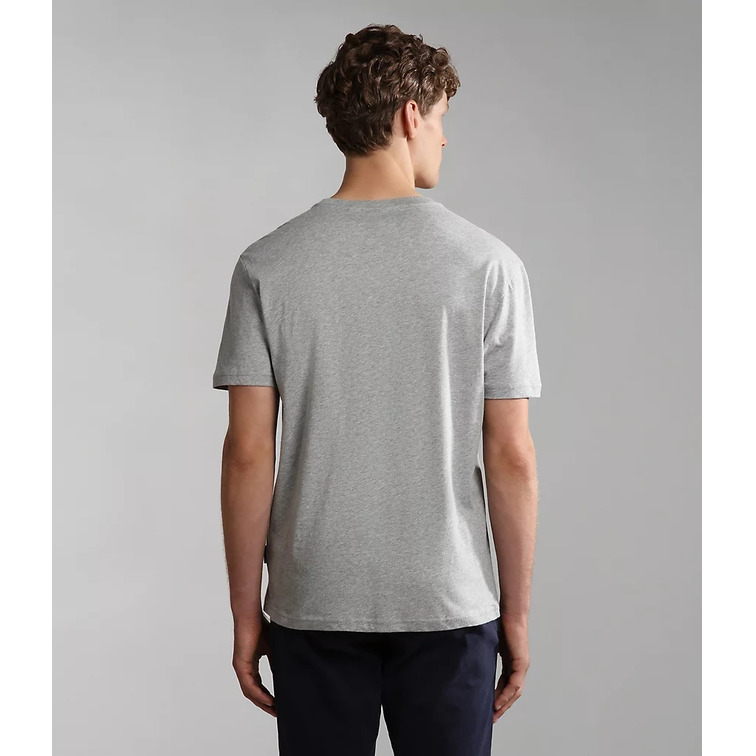 t-shirt homme  napapijri salis c ss 1 med grey mel