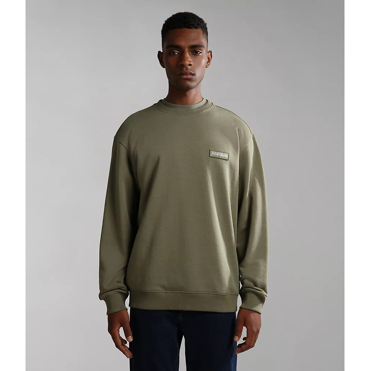 sweat-shirt homme  napapijri b-morgex c 1 green lichen