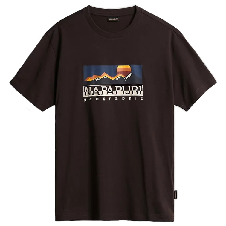 t-shirt homme  napapijri s-freestyle ss brown ebony