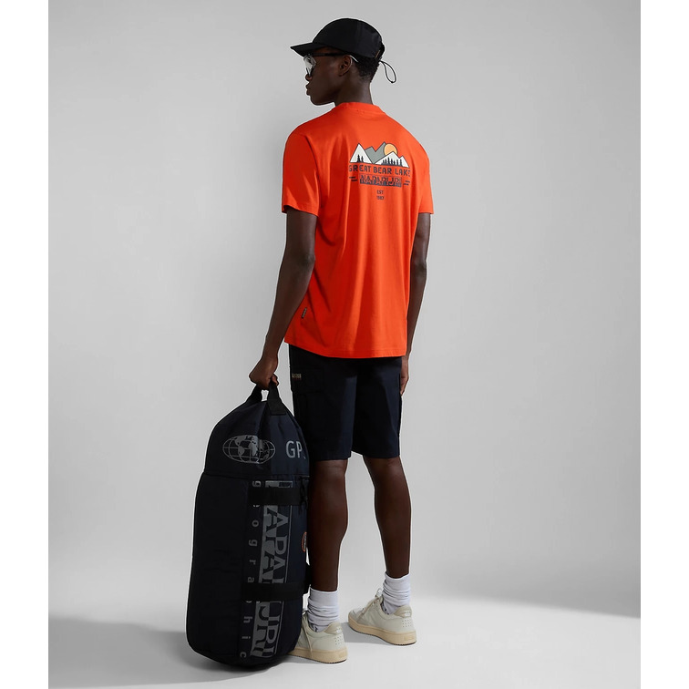 t-shirt homme  napapijri s-tahi orange spicy