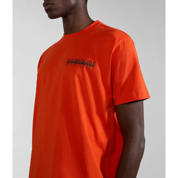 t-shirt homme  napapijri s-tahi orange spicy