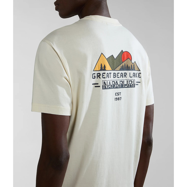 t-shirt homme  napapijri s-tahi white whisper