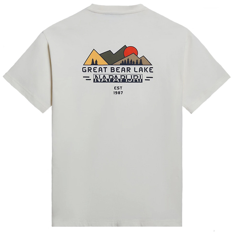 t-shirt homme  napapijri s-tahi white whisper