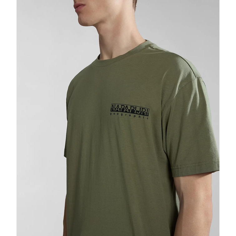 t-shirt homme  napapijri s-gouin green lichen