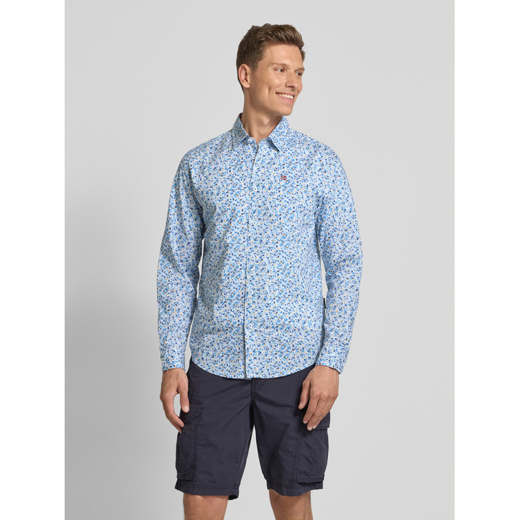 chemise homme  napapijri g-ronge ls fdc aop fdc