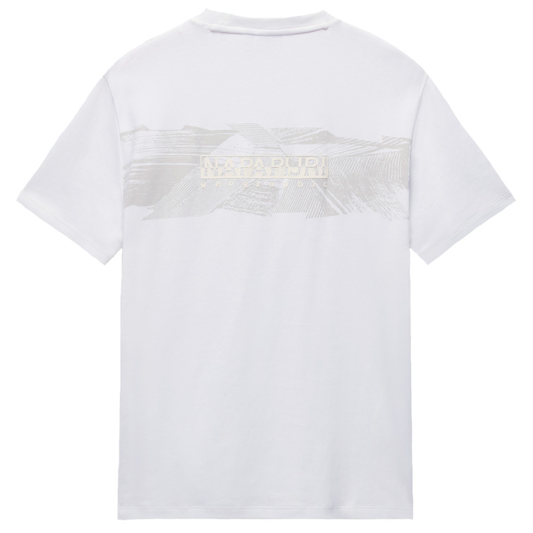 t-shirt homme  napapijri s-vanni ss 206 white heron