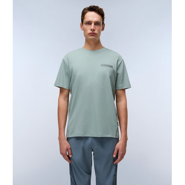 t-shirt homme  napapijri s-vanni ss g1x green mil g1x