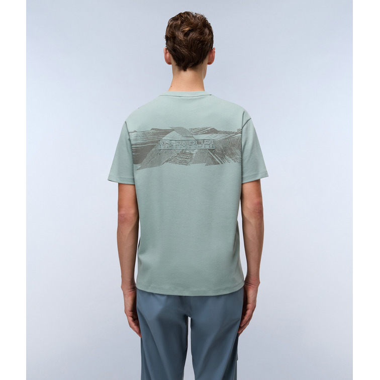 t-shirt homme  napapijri s-vanni ss g1x green mil g1x