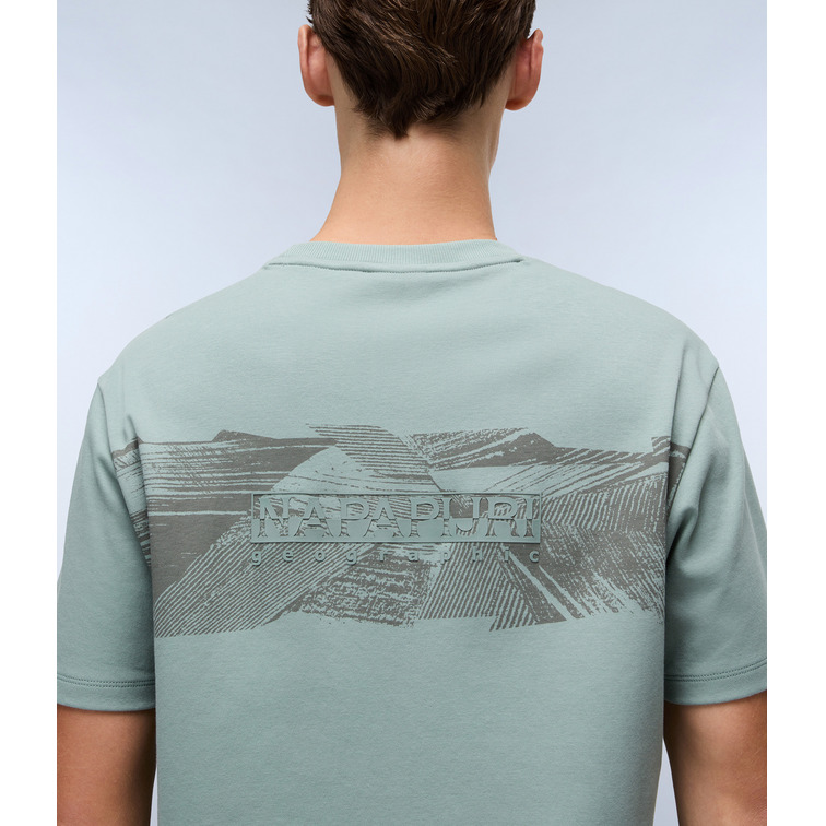 t-shirt homme  napapijri s-vanni ss g1x green mil g1x
