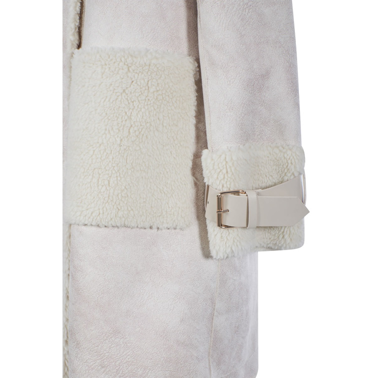 manteau femme  yeszee cappotto donna in ecosuede