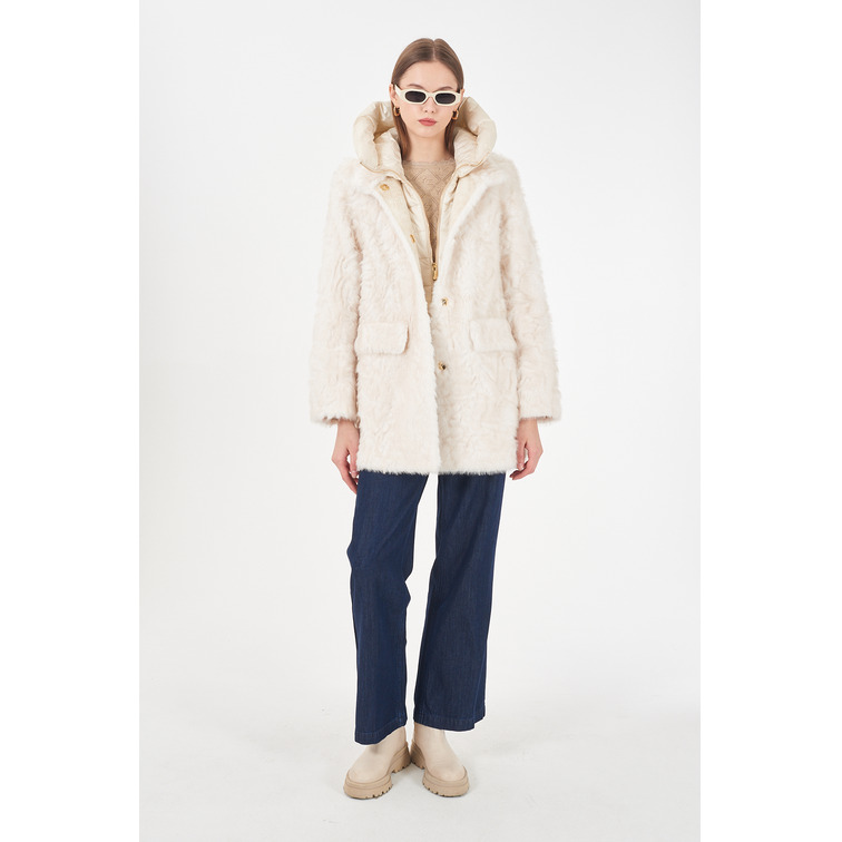 manteau femme  yes zee cappotto donna con finto gilet