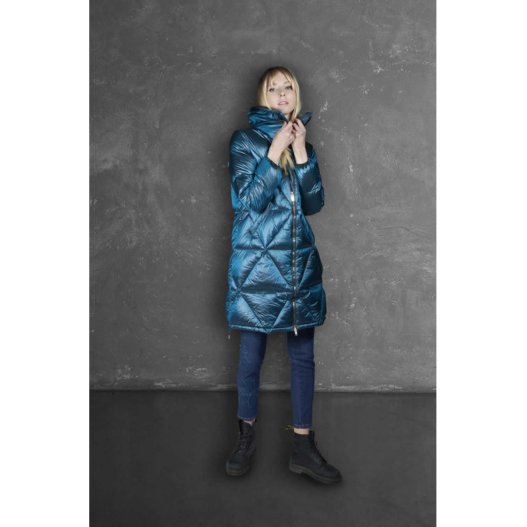 manteau femme  yeszee cappotto donna trapuntato lung