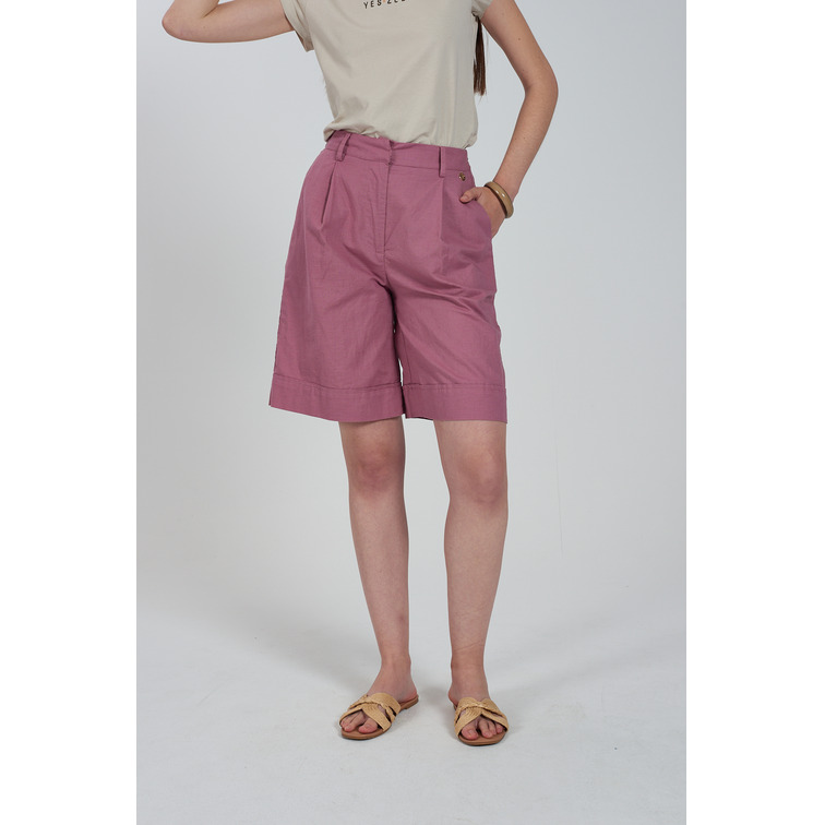 femme bermuda donna in misto lino co 0437