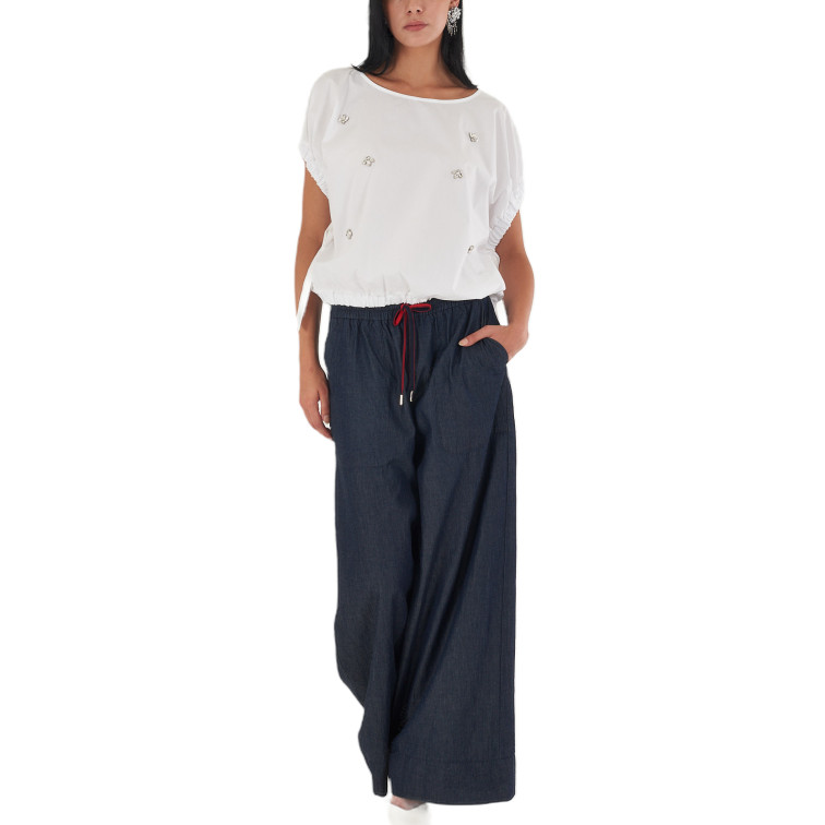 pantalon femme  yes zee pantalone donna palazzo