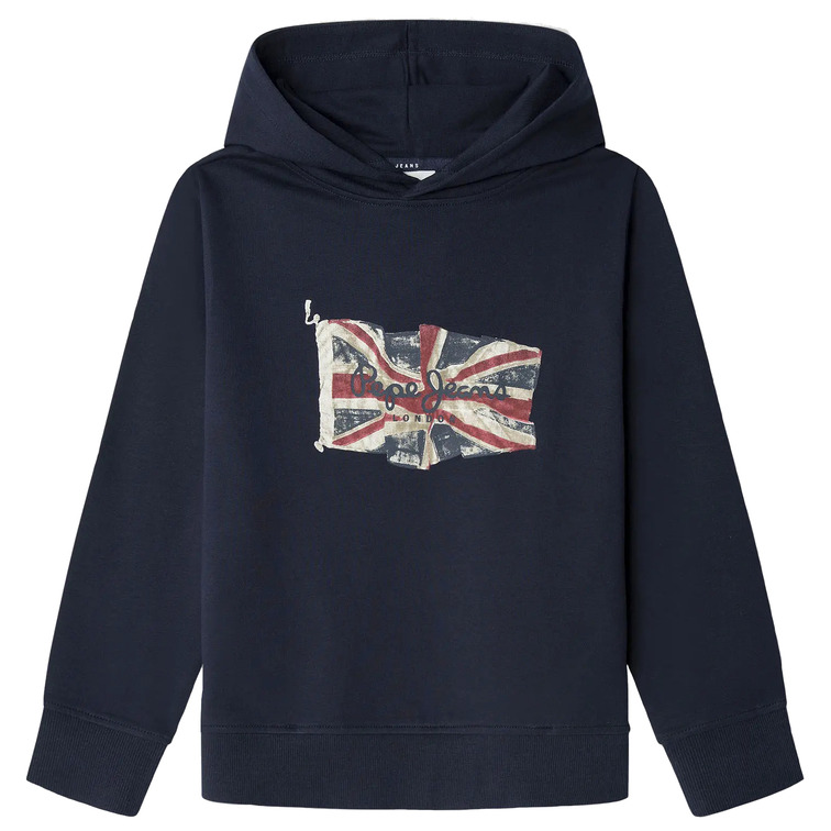 sweat-shirt garçon  pepe jeans union jack hoodie