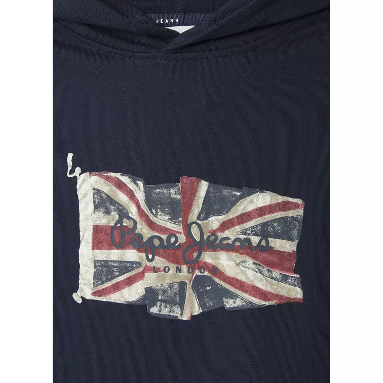 sweat-shirt garçon  pepe jeans union jack hoodie