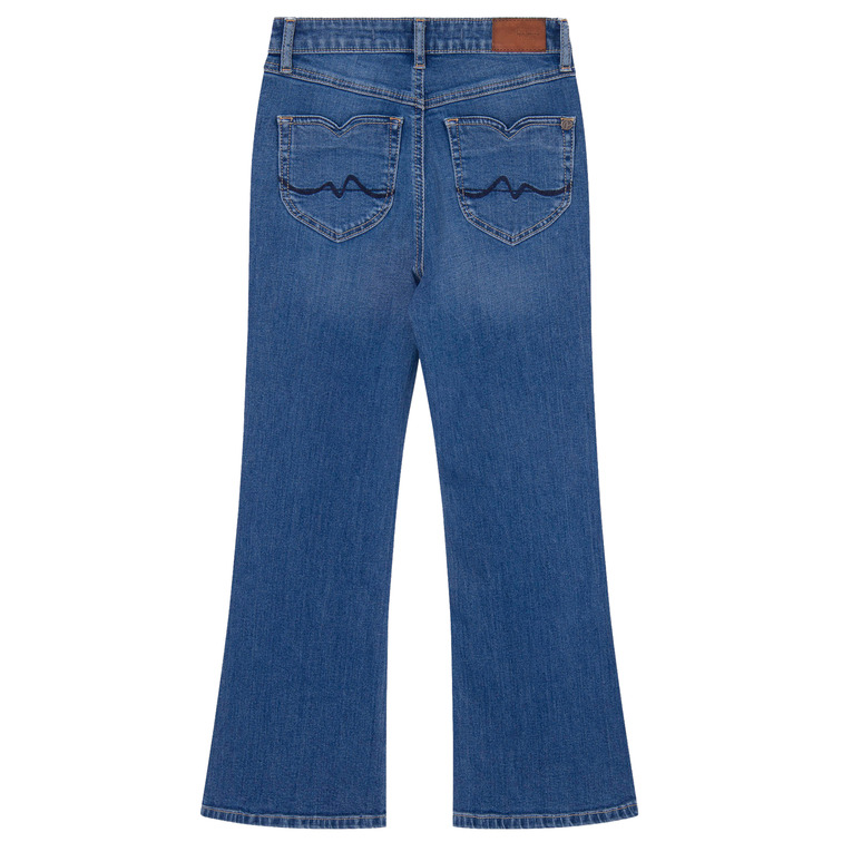 jeans fille  pepe jeans slim fit flare hw jr