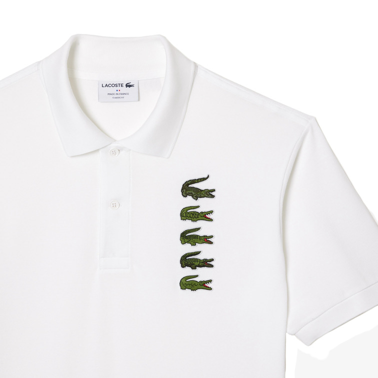 pôle homme  lacoste chemise col bord-cotes manches
