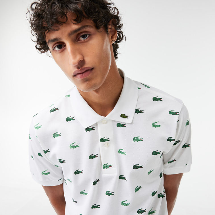 pôle homme  lacoste chemise col bord-cotes manches