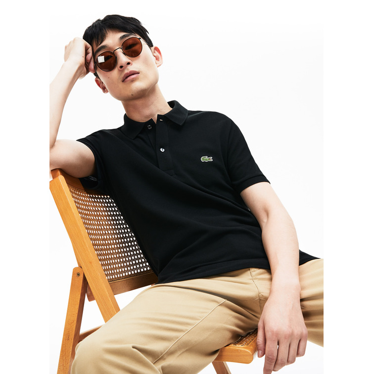 pôle slim fit en petit piqué uni homme lacoste