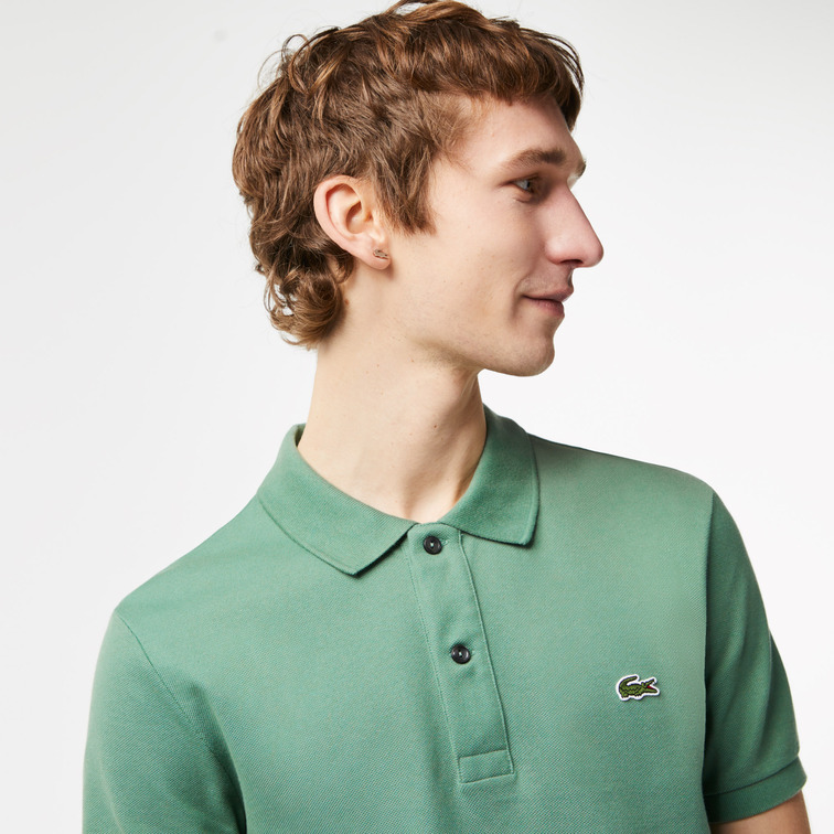 pôle homme  lacoste chemise col bord-cotes manches