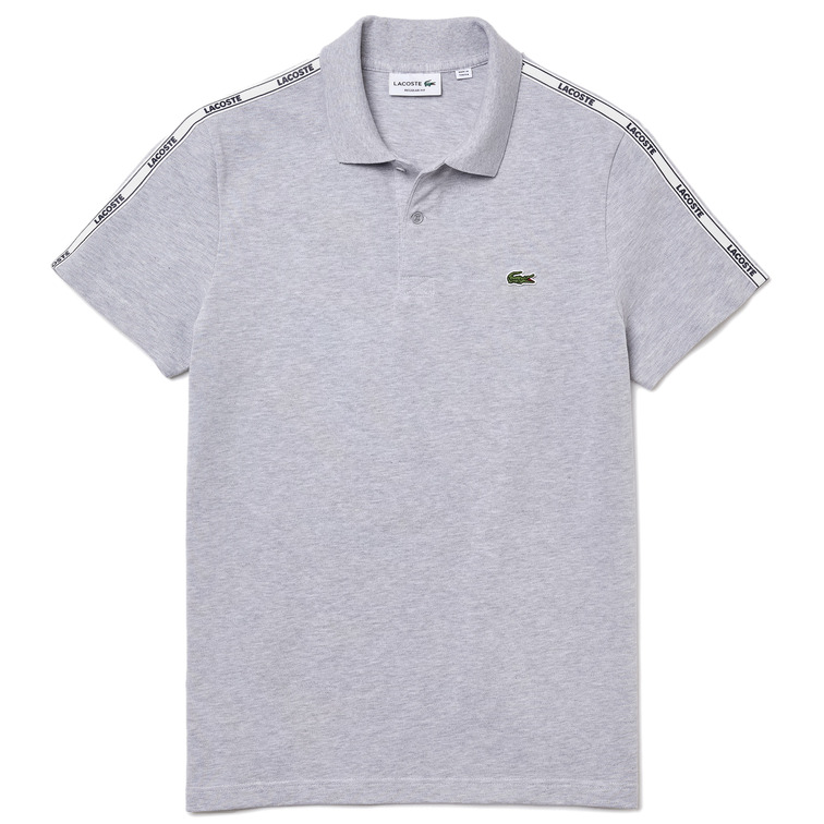 pôle en coton chiné avec bandes siglées homme lacoste