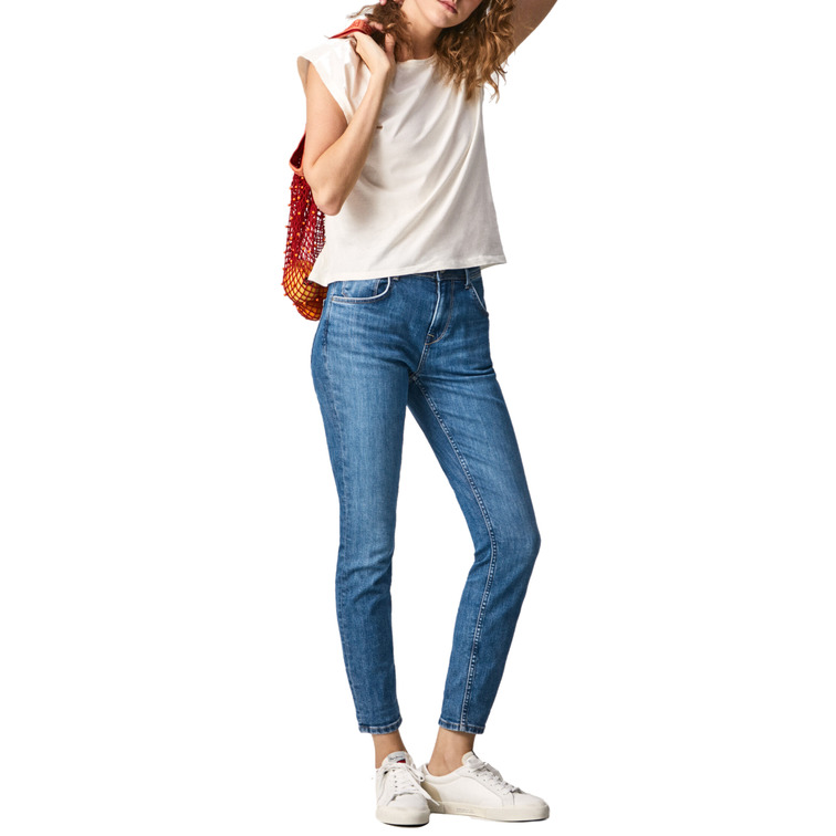 jeans femme  pepe jeans violet