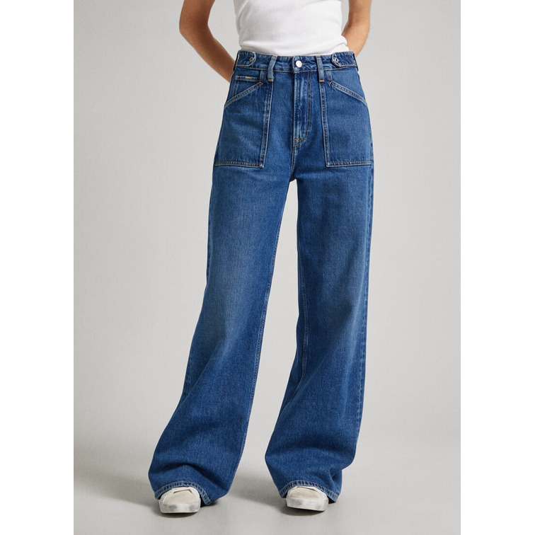 jeans femme  pepe jeans wide leg jeans uhw utility