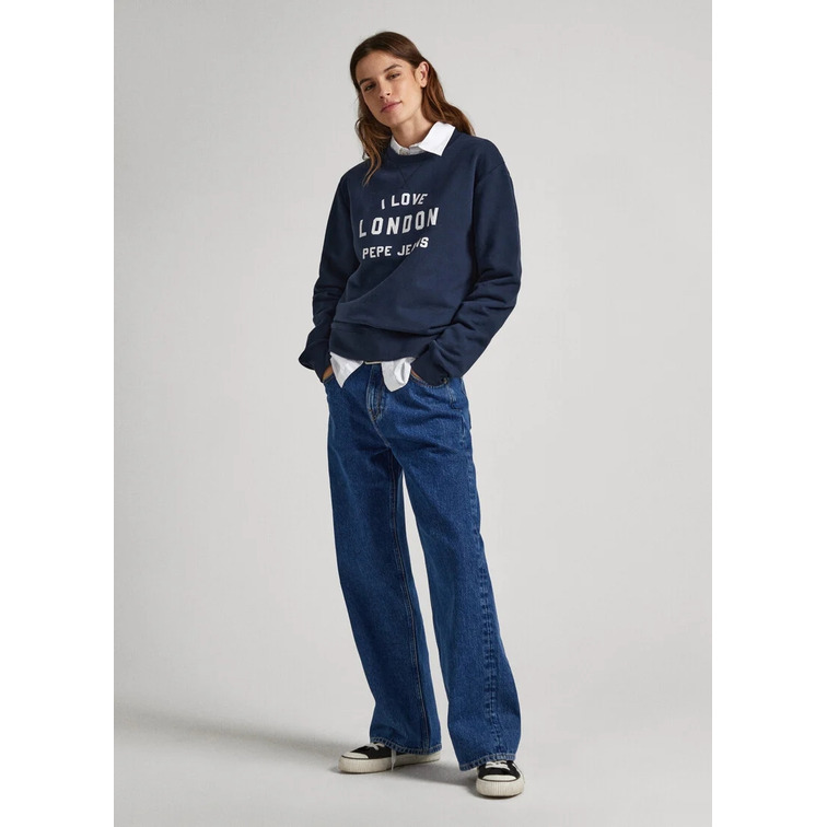 jeans femme  pepe jeans loose st jeans hw i love londo